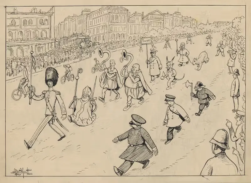 Вот идут датские мэры, by Альфред Шмидт, 1930 — digital art print download