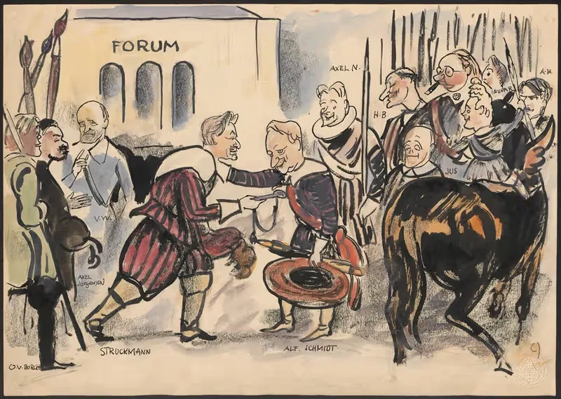 Восстание карикатуристов by Альфред Шмидт, 1929 — digital art print download