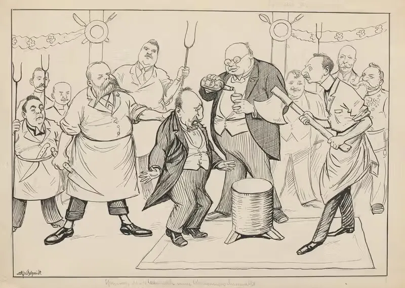 Когда конкуренты Вилсенинга хотели его смерти by Альфред Шмидт, 1914 — digital art print download