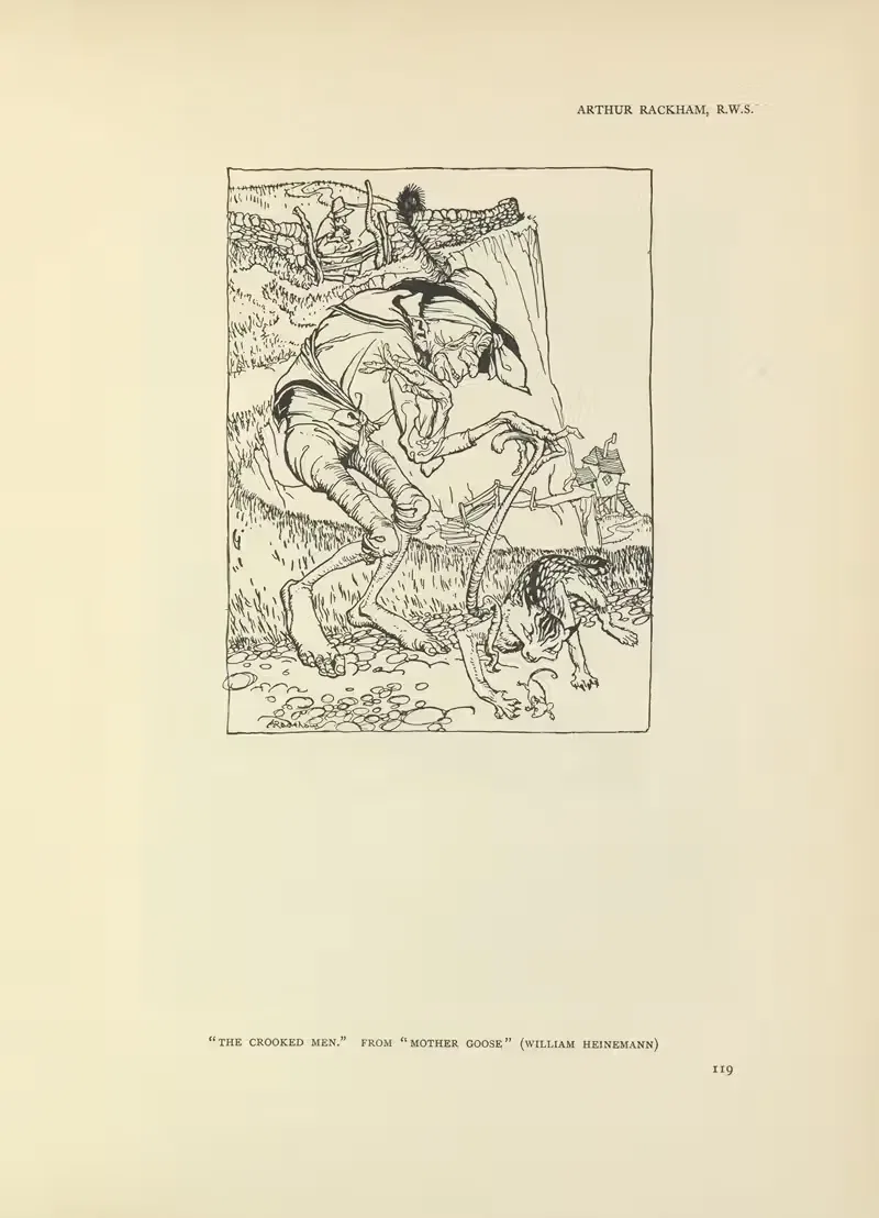 The crooked men – Mother goose — Arthur Rackham