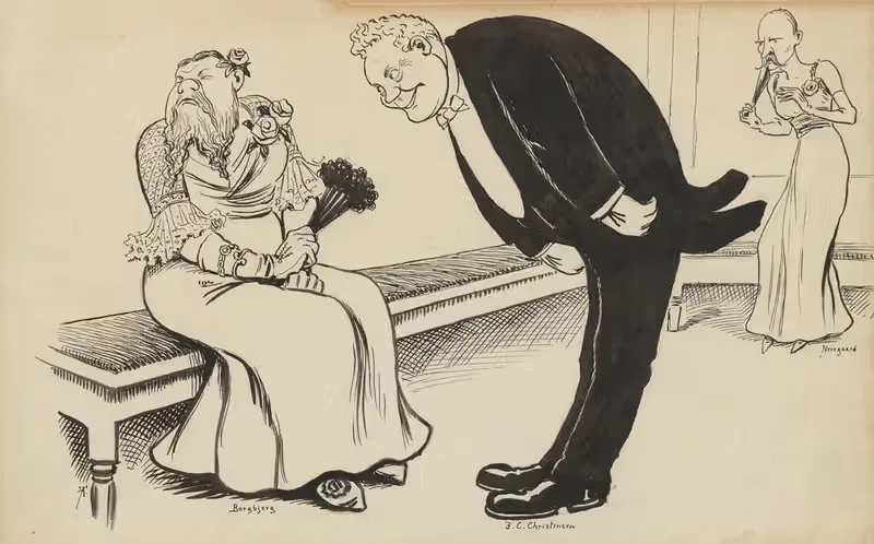 Three politicians in the theater — Axel Holger Thiess