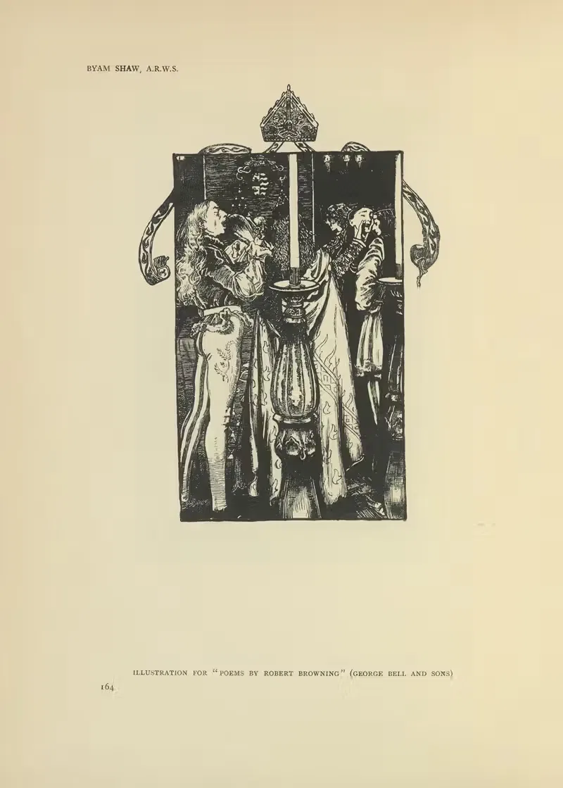 Иллюстрация к стихам Роберта Браунинга by Бьям Шоу, 1914 — digital art print download