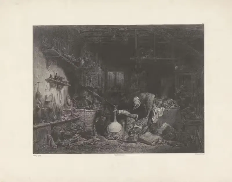 Алхимик by Селестен Франсуа Нантёй, 1848-1862 — digital art print download