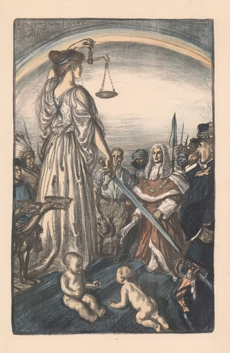 Царство справедливости by Эдмунд Джозеф Салливан, 1917 — digital art print download