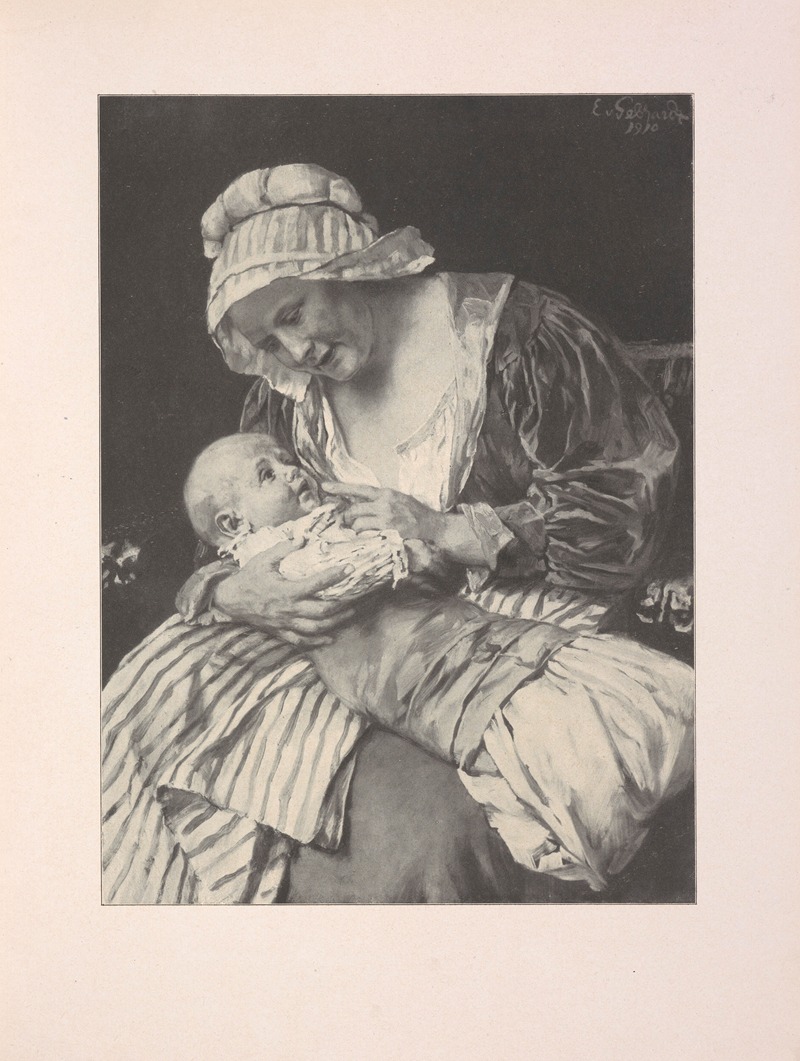 Радость материнства by Эдуард фон Гебхардт, 1912 — digital art print download