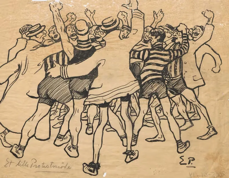 Небольшая протестная встреча by Эйгил Петерсен, 1895-1917 — digital art print download