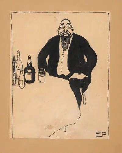 Мужчина, сидящий за столом by Эйгил Петерсен, 1895-1917 — digital art print download