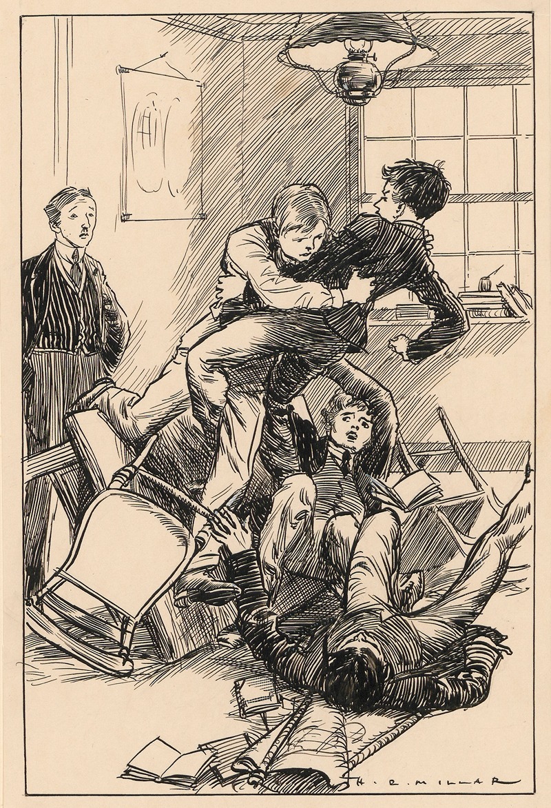 Бой by Гарольд Роберт Миллар, 1885-1942 — digital art print download
