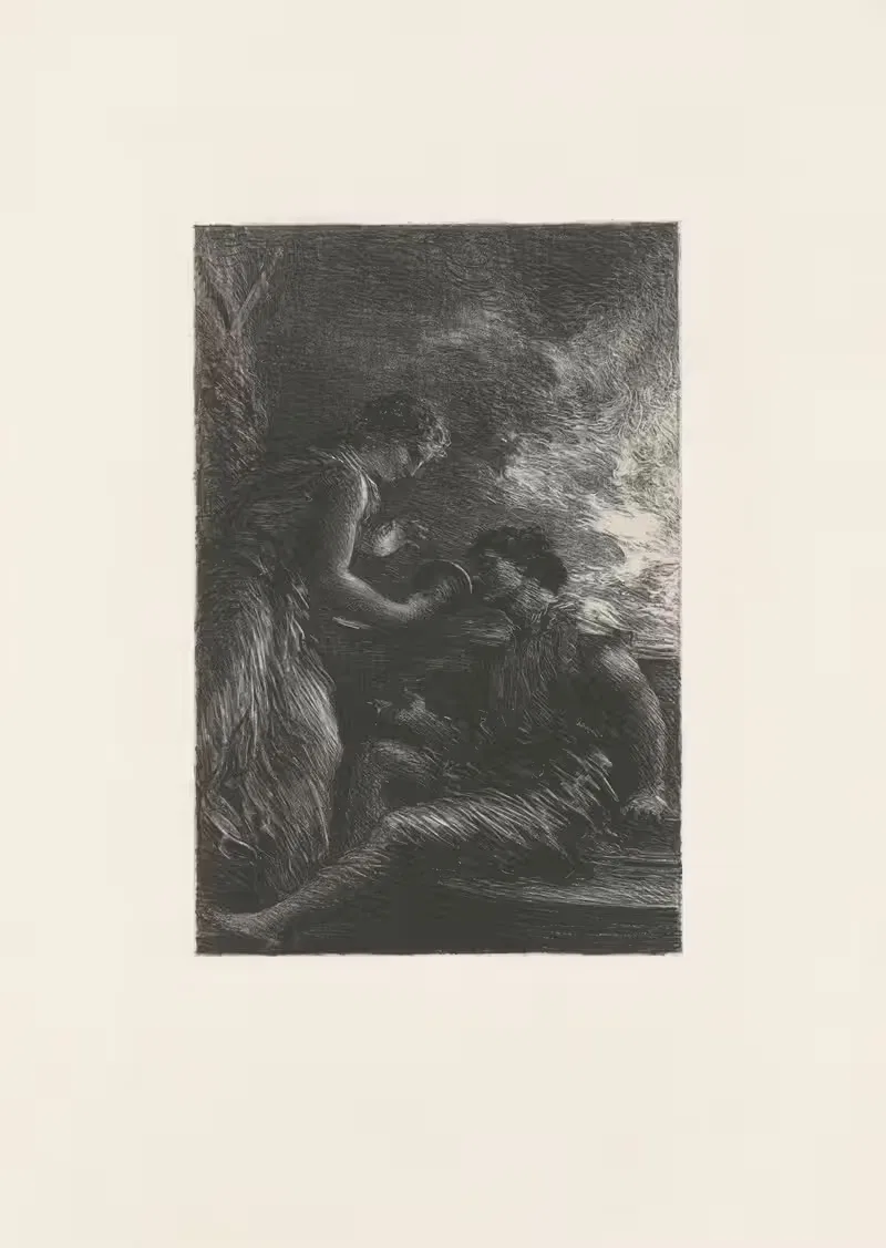 La Valkyrie. Acte 1re. Sieglinde et Siegmund — Henri Fantin-Latour