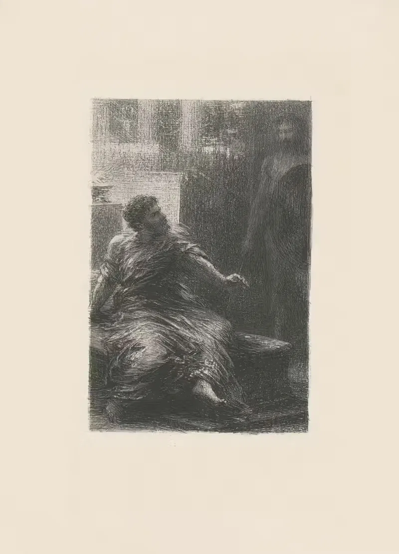 La prise de Troie. Acte III. Apparition d'Hector — Henri Fantin-Latour