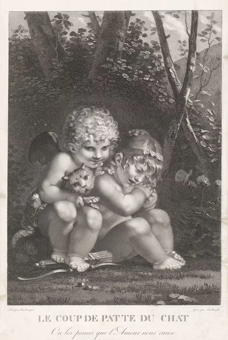 Удар лапы кота by Жан Прудон, 1788-1888 — digital art print download