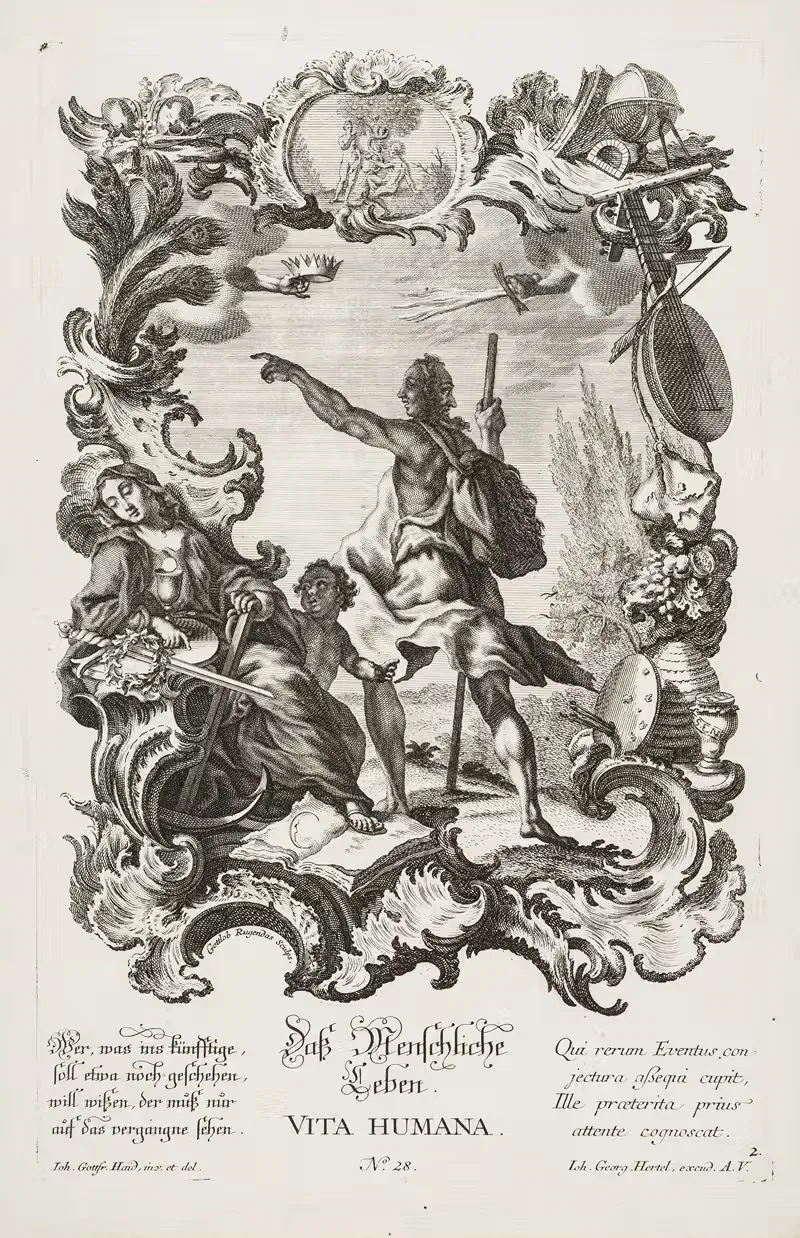 Человеческая жизнь by Иеремияс Готтлоб Ругендес, 1730-1768 — digital art print download