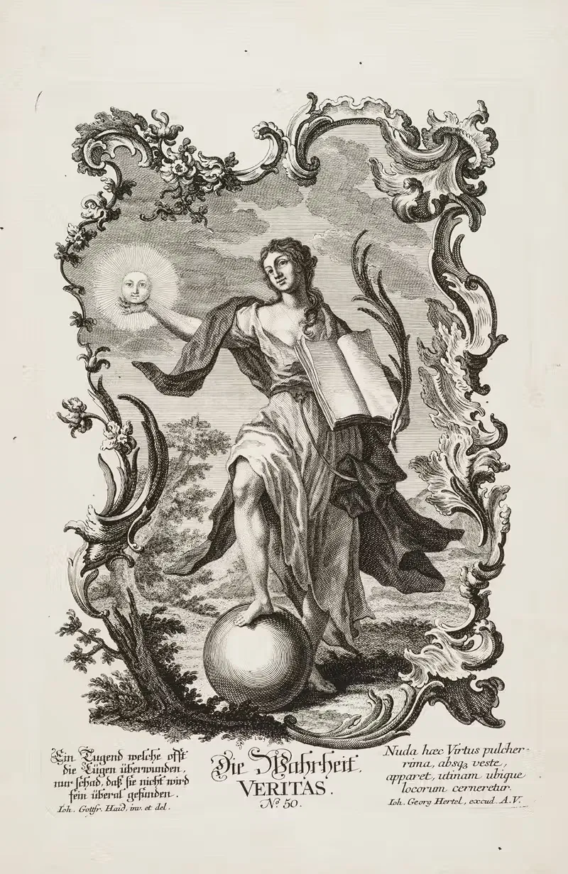 Веритас by Иоганн Готфрид Хайд, 1730-1768 — digital art print download
