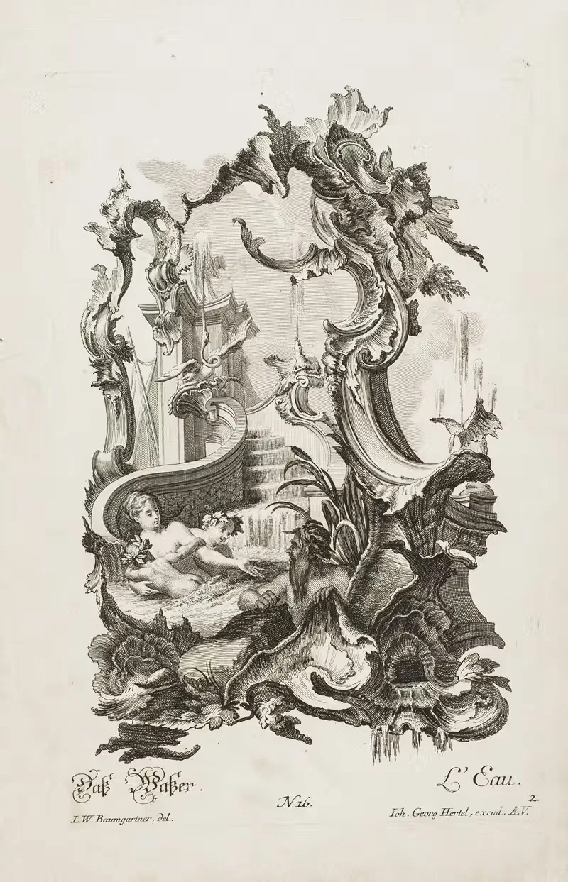 Вода by Иоганн Вольфганг Баумгартнер, 1720-1768 — digital art print download