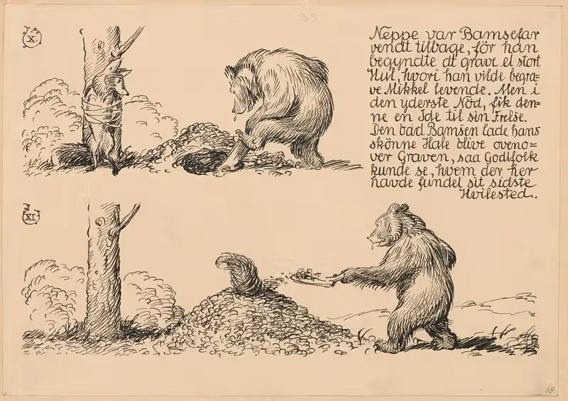 Бамсефар и Миккель Рэв Пл.08 by Луис Мое, 1921 — digital art print download