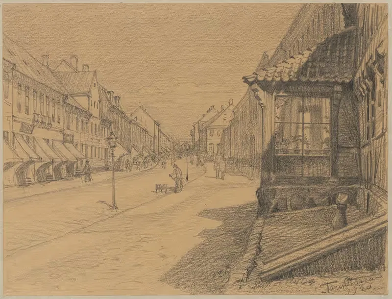 Østergade в Ассенсе by Петер Том-Петерсен, 1920 — digital art print download