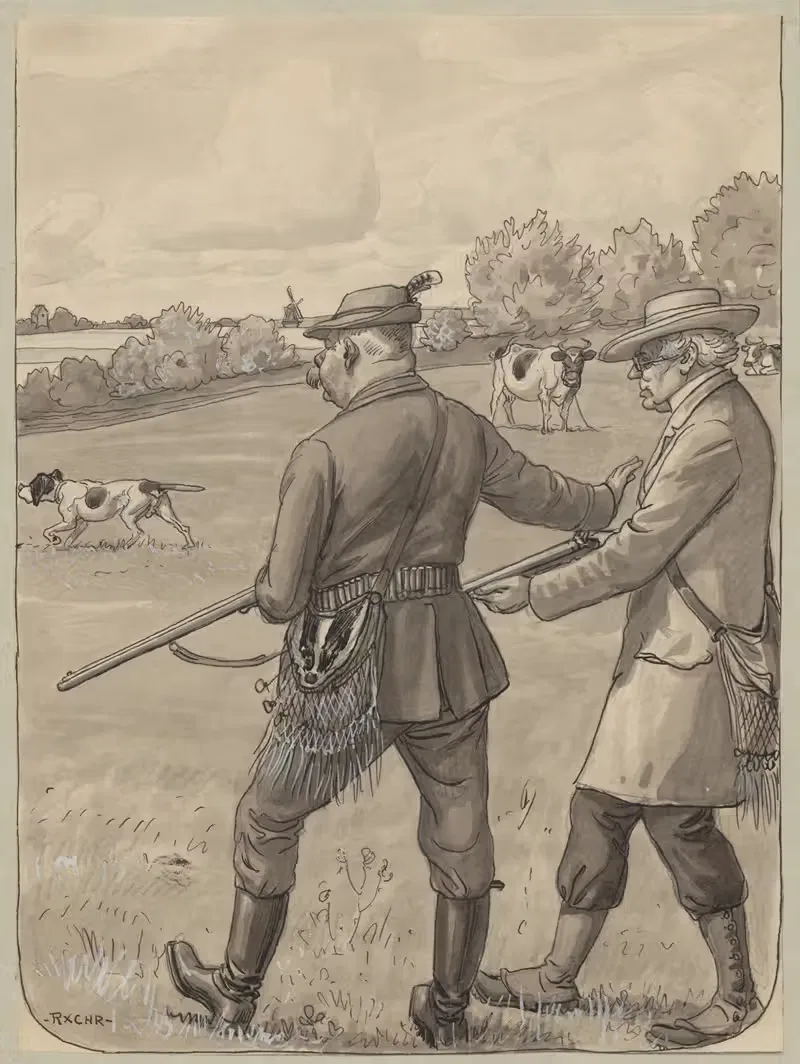 Воскресные охотники by Расмус Кристиансен, 1880-1940 — digital art print download