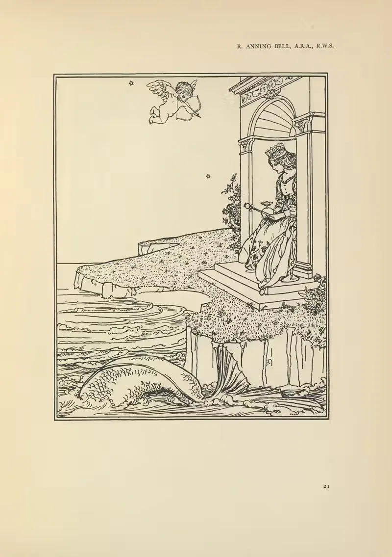 Иллюстрация к 'Сну в летнюю ночь' by Роберт Эннинг Белл, 1914 — digital art print download