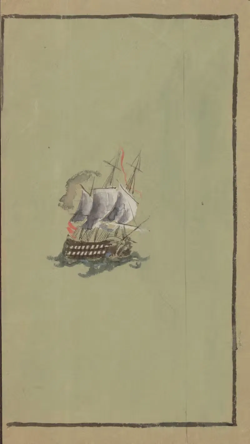 Фрегат в море by Вальдемар Андерсен, 1895-1928 — digital art print download