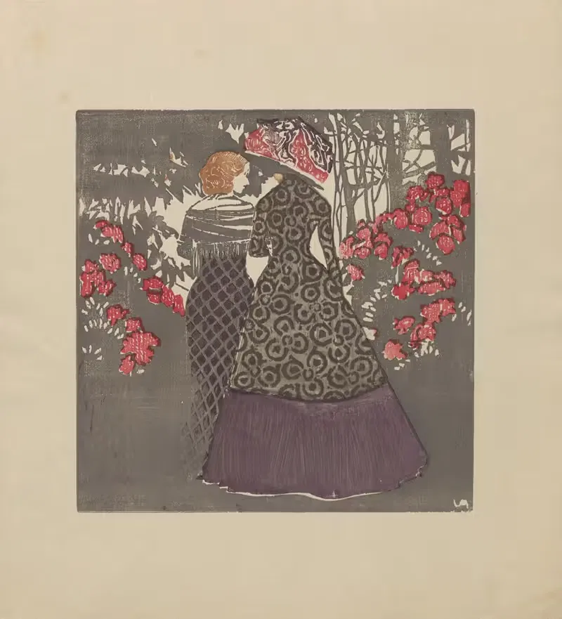Ladies in the garden — Valdemar Andersen