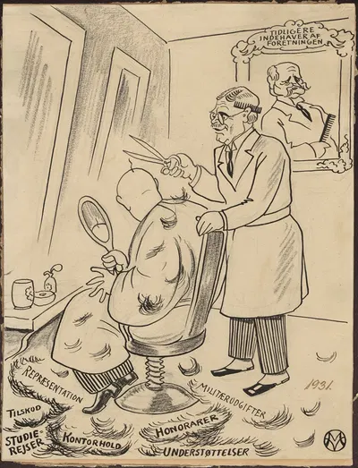 Интерьер парикмахерской by Вальдемар Мёллер, 1931 — digital art print download