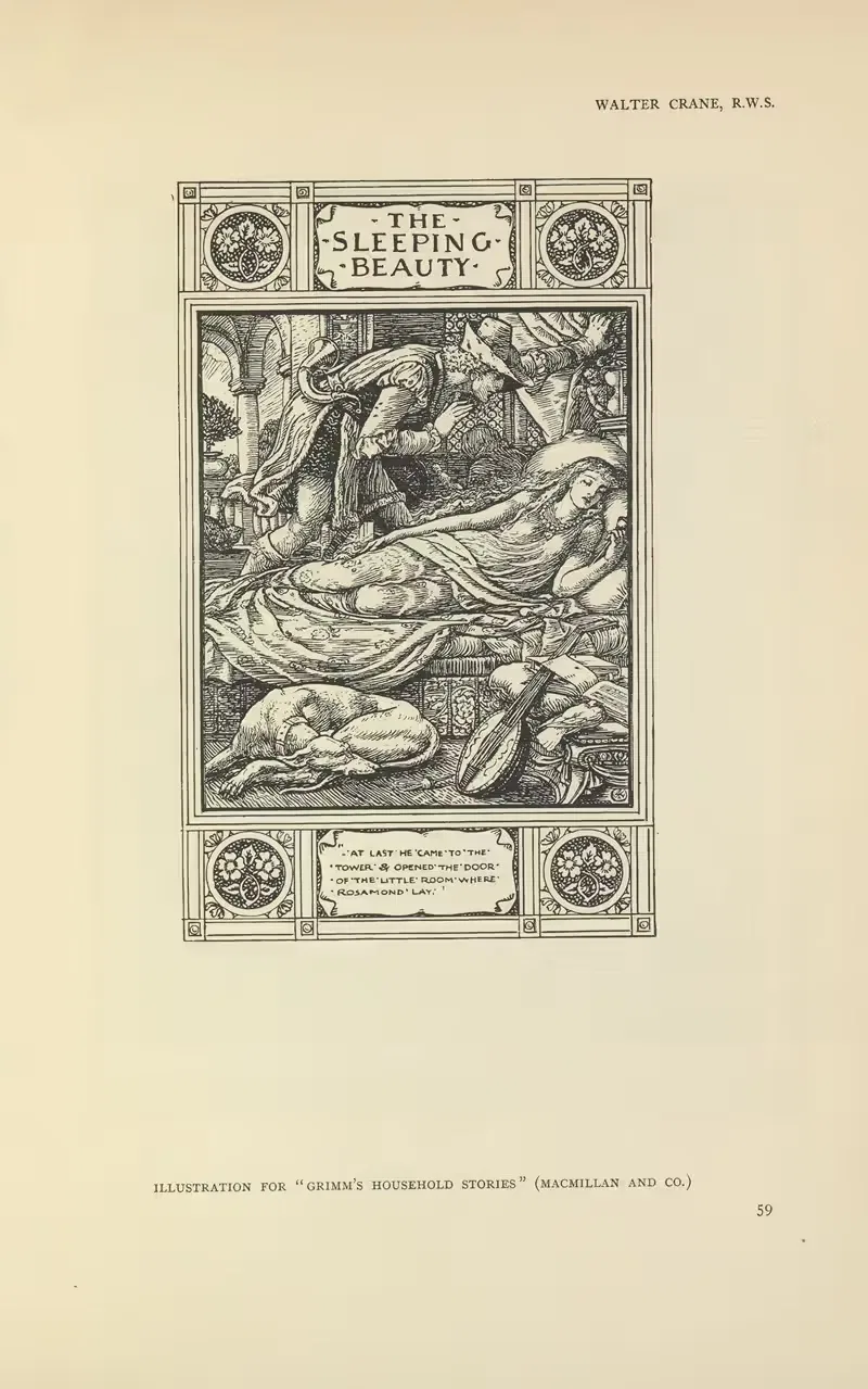 The Sleeping Beauty – Grimm’s household stories — Walter Crane