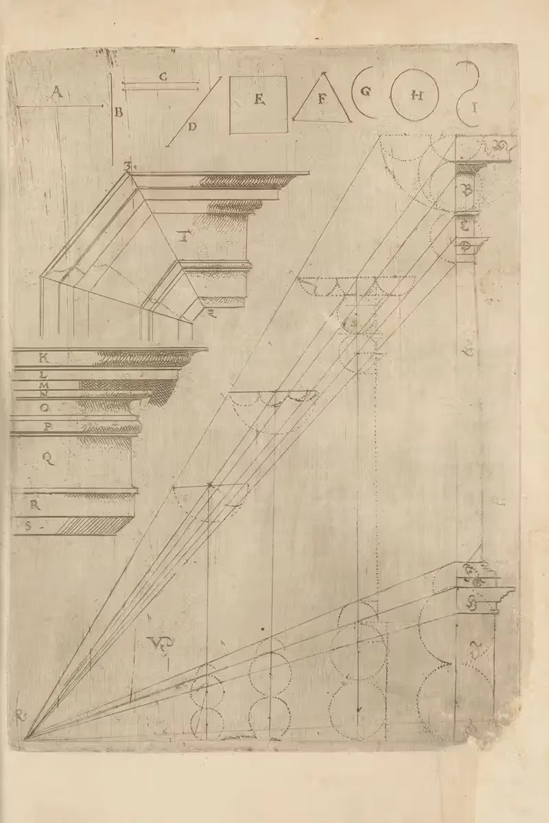 Illustrations of stylized architectural components and proportions — Wendel Dietterlin