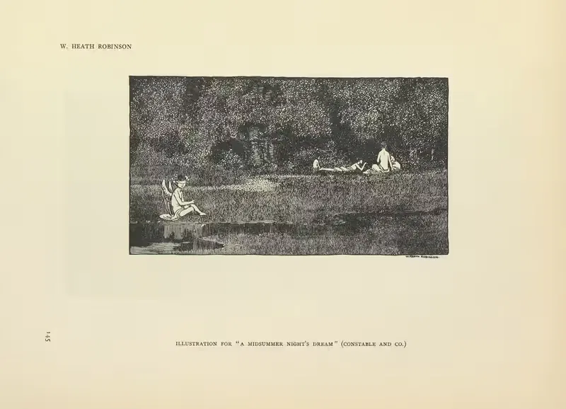 Иллюстрация к «Сну в летнюю ночь by Уильям Хит Робинсон, 1914 — digital art print download