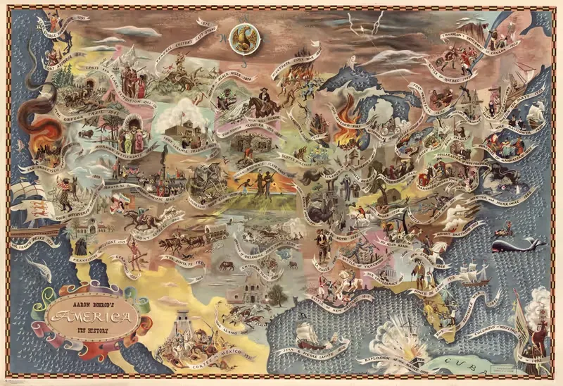 Америка Бохрода, ее история by Аарон Бохрод, 1946 — digital art print download