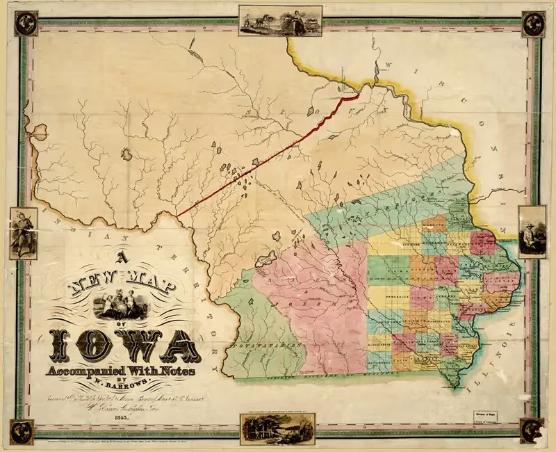 A new map of Iowa — Doolittle & Munson