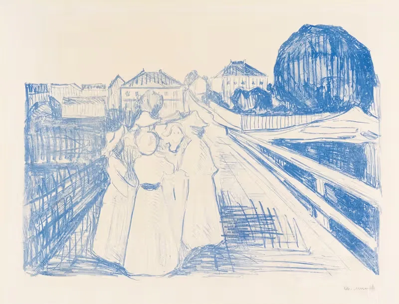 На мосту (På broen) by Эдвард Мунк, 1912 — digital art print download