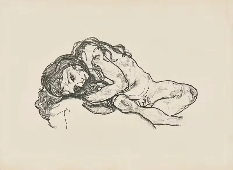Девочка (Мädchen) by Эгон Шиле, 1918 — digital art print download