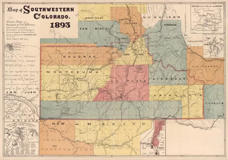 Map of Southwestern Colorado — Emil B. Fischer