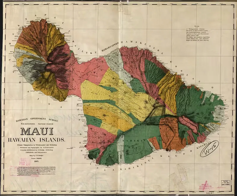 Мауи, Гавайские острова by Ф. С. Додж, 1885 — digital art print download