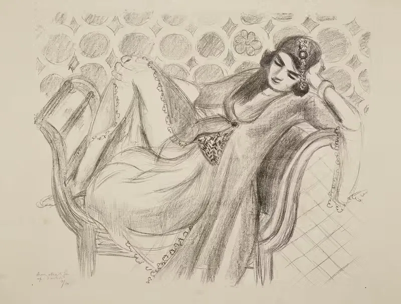 Отдых на скамейке by Анри Матисс, 1929 — digital art print download