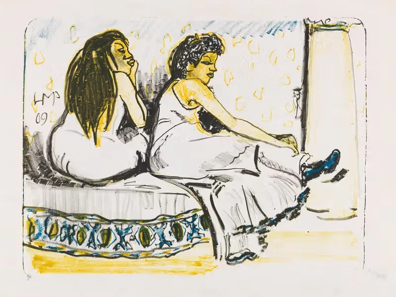 В гареме by Герман Макс Пехштайн, 1909 — digital art print download