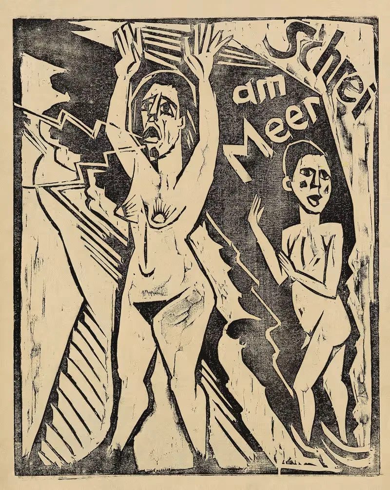 Крик у моря by Герман Макс Пехштайн, 1919 — digital art print download