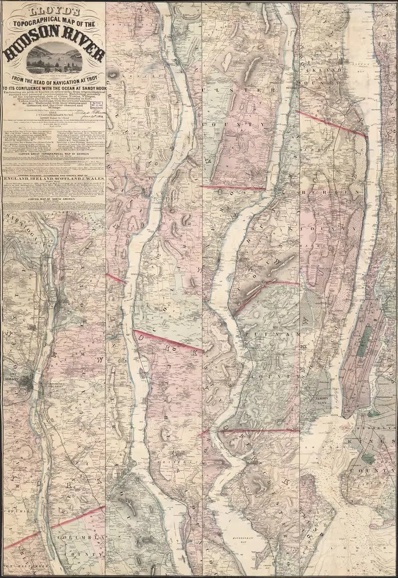 Lloyd's topographical map of the Hudson River — James T. Lloyd