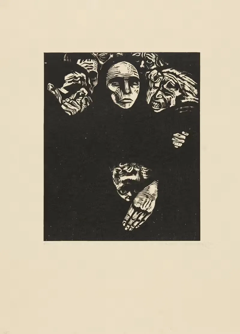 Народ (Das Volk) by Кэтэ Кольвиц, 1922 — digital art print download