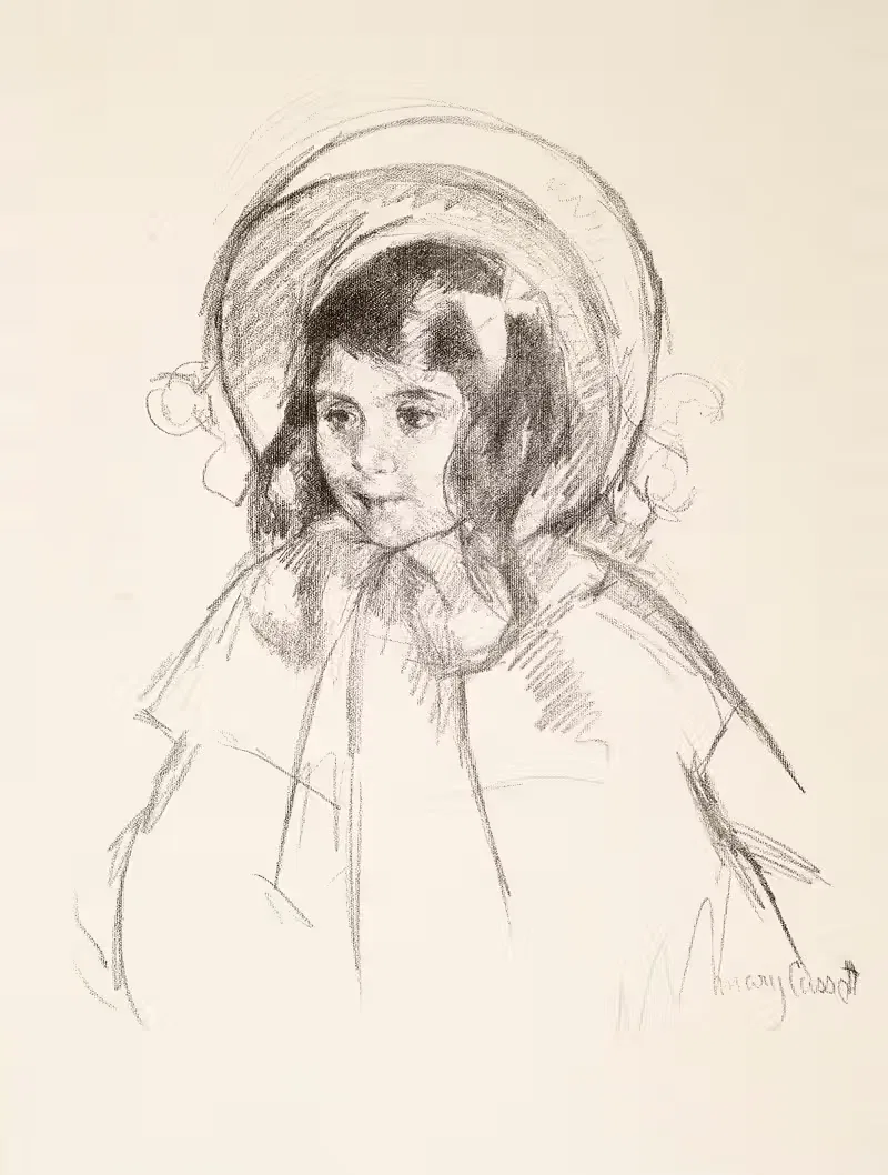 Сара в шляпе и пальто by Мэри Кассат, 1904 — digital art print download