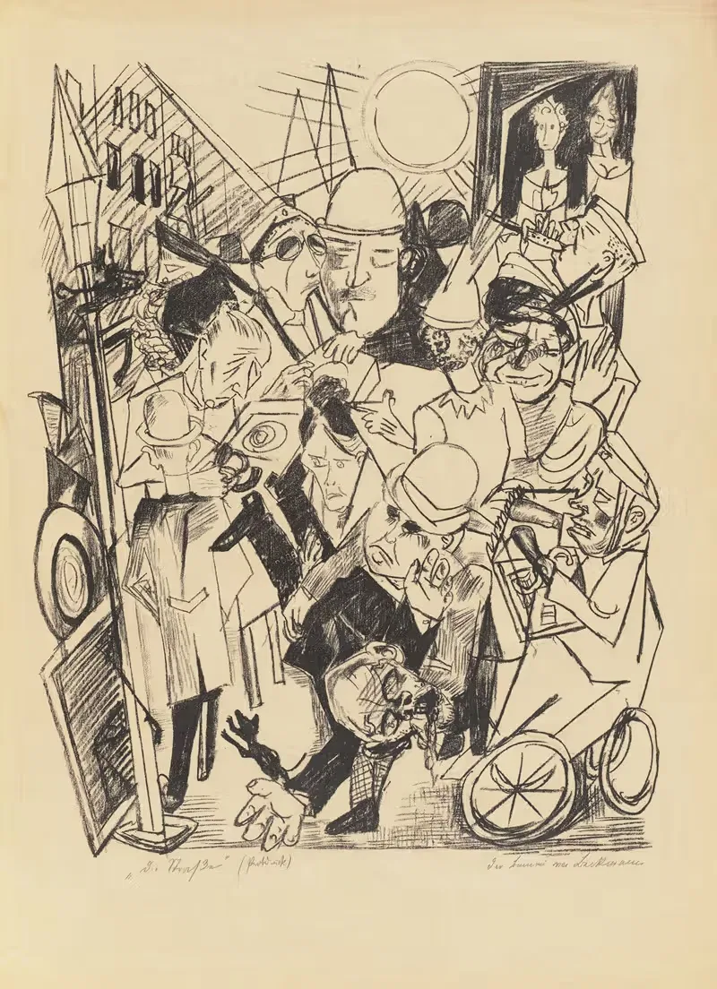 The Street by Max Beckmann, 1919 — digital art print download