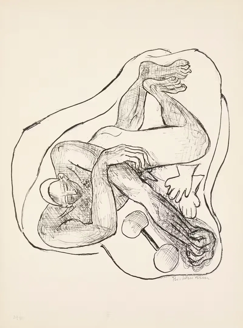 Спящий атлет by Макс Бекманн, 1946 — digital art print download