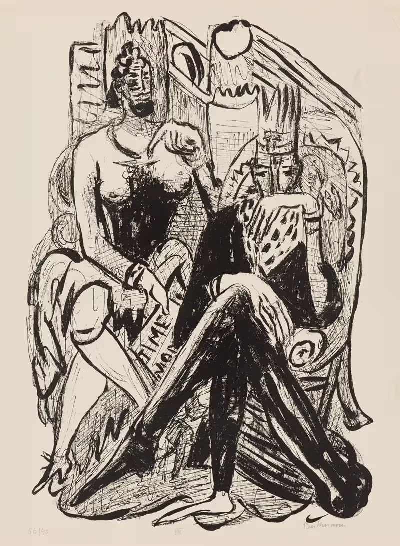 King and Demagogue by Max Beckmann, 1946 — digital art print download