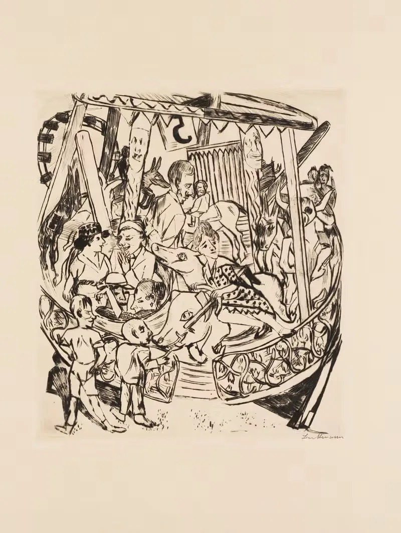 Карусель by Макс Бекманн, 1922 — digital art print download