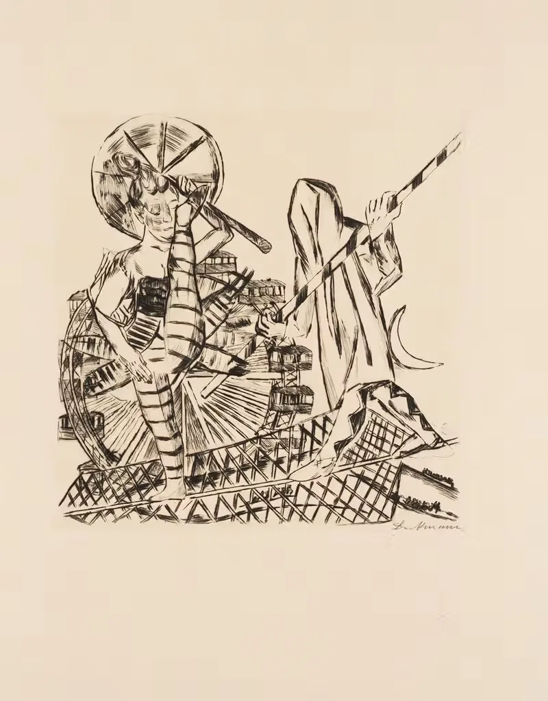The tightrope walkers (Die Seiltänzer) — Max Beckmann