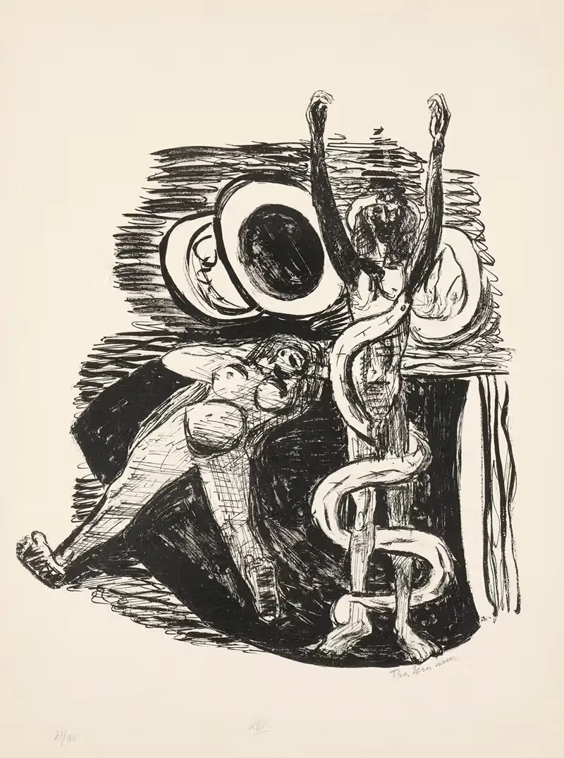Падение человека by Макс Бекманн, 1946 — digital art print download