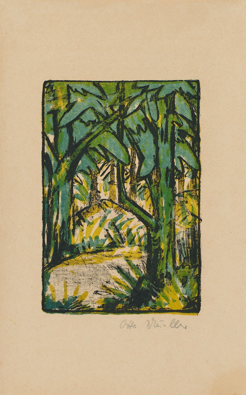 Лесной пейзаж by Отто Мюллер, 1924 — digital art print download