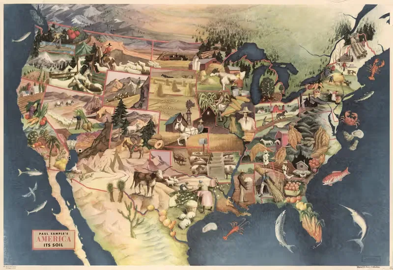 Америка, ее названия by Пол Сэмпл, 1946 — digital art print download