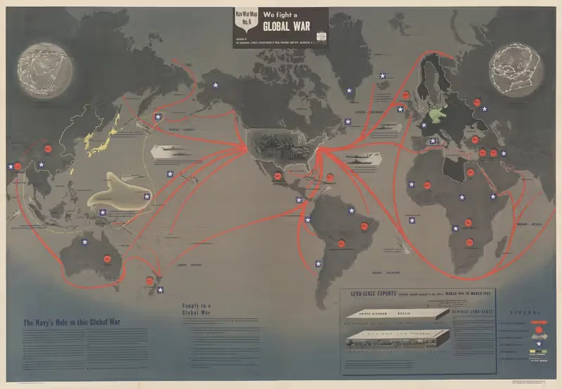 We Fight a Global War by U.S. Bureau of Naval Personnel, 1944 — digital art print download