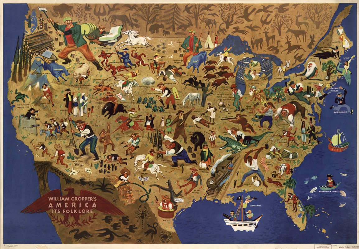 William Gropper's America, its folklore by William Gropper, 1946 — digital art print download